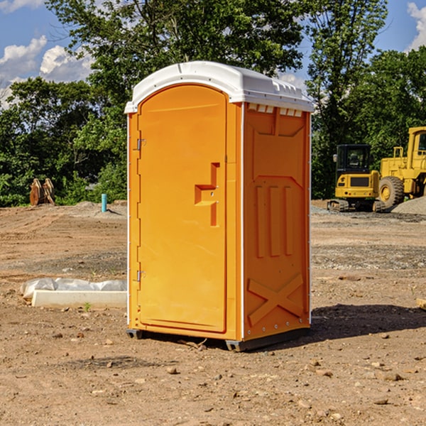 can i customize the exterior of the portable restrooms with my event logo or branding in Hurlburt Field